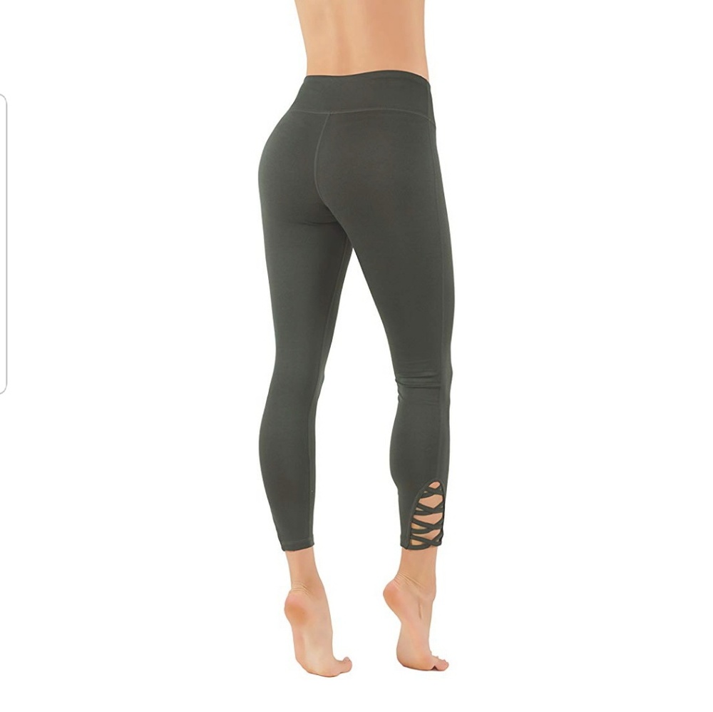 CRIS Cross Leg Cutouts 7/8 Length leggings - Picture 2 of 2